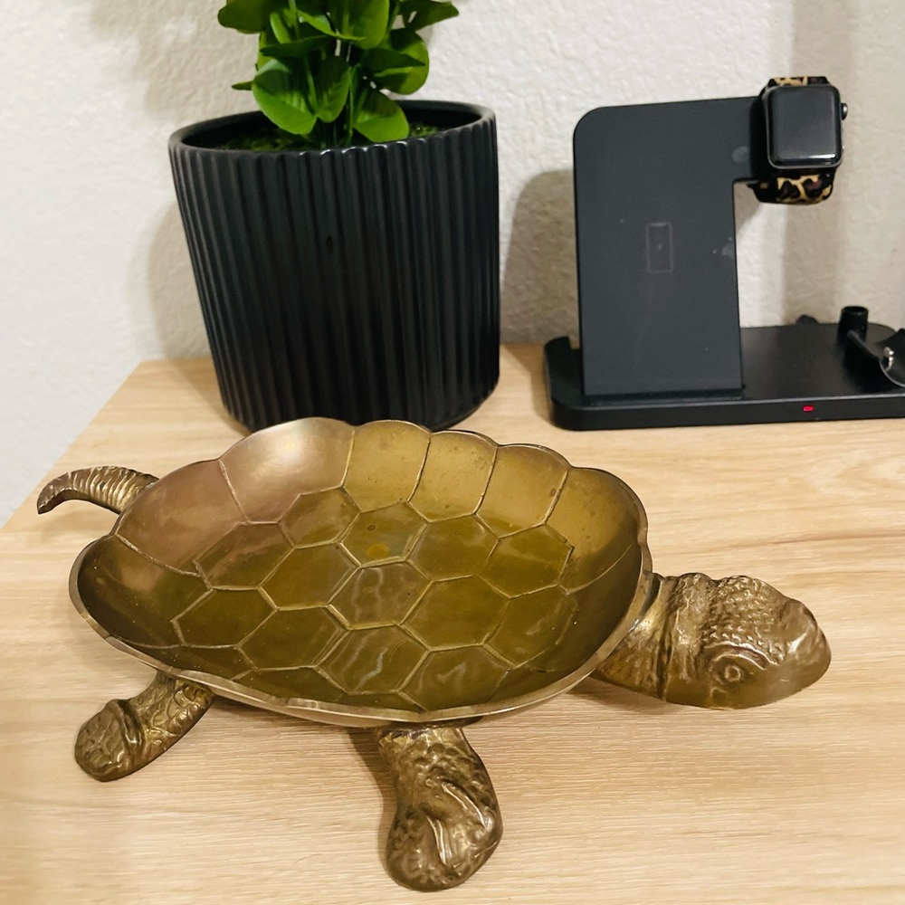 Brass Turtle Trinket Dish